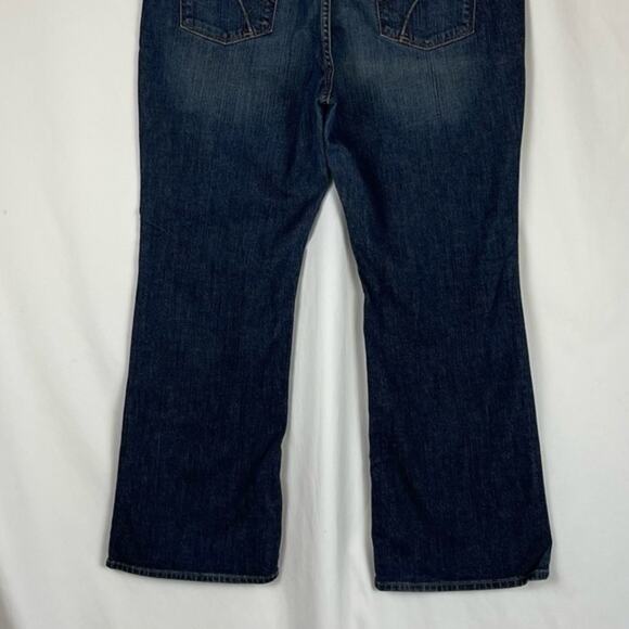 Eddie Bauer Classic Boot Cut High Rise Y2K Dark Wash Jeans Size 16S - Picture 7 of 12